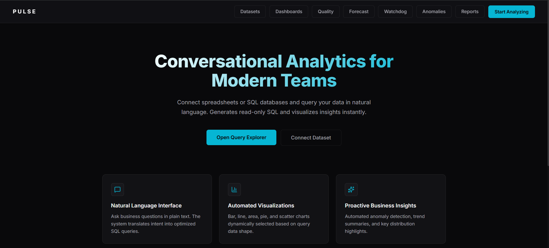 Pulse AI Analytics Platform